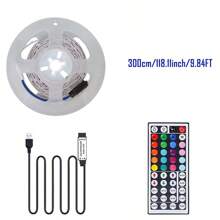 100~1500cm RGB LED Lichtstreifen, USB betrieben, mit 44-Tasten Fernbedienung - geeignet für Schlafzimmer, TV, Küche, Bar, Spielzimmer, Feiertags-Party Dekoration