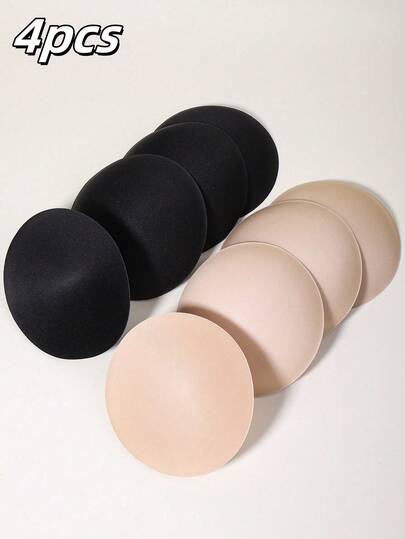 Reusable Round Bra Insert Pad Boob Pad, Invisible Anti-Embossing Soft And Comfortable Chest Reinforcement Pad, Suitable For Various Occasions Such As Parties, Beaches, Banquets, Etc