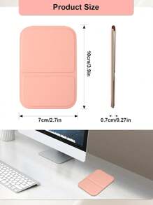 1pc Foldable Mini Makeup Mirror, Portable PU Leather, Women's Makeup Mirror, Daily Use Student Dormitory Desktop Standing Makeup Mirror - Elegant Design Holiday Gift