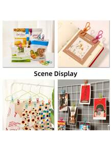 50pcs Random Color Multipurpose Storage Clips, Colored Stainless Steel Clips, Multipurpose Chip Snack Bag Clips, Windproof Clothes Clips, Paper Towel Rack, Clothesline Clips, Multipurpose Household Storage Clips, Windproof, Non-Slip, Strong Grip