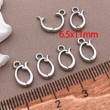 2/4/6pcs Real 18K Gold Plated Brass Oval Jewelry Clasp Buckle Spring With Ring Connectors Snap Clip Clasps For Jewelry Making DIY Crafts Findings - Multicolor - View 10