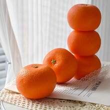 10/6/5/3/1pc Artificial Orange, Autumn Decor, Autumn Fake Fruit, Realistic Imitation Fruit, Fake Orange, Suitable For Home Kitchen Cabinet Decor, Photography Props, Artificial Plants - Orange-6pcs - View 7
