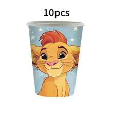Mattel Spring Matte 51pcs Lion King Themed Party Tableware, Suitable For 10 People, Christmas, Thanksgiving And Holiday Dinners, As Well As Birthday Party Decorations, Christmas Decorations, Thanksgiving Decorations And Holiday Party Decorations; A Perfect Surprise For Fans.