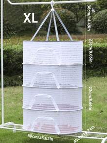 1 Secadora plegable de color verde, blanco y negro, para ropa, calcetines, bolsa de malla, artesanía de productos secos, a prueba de moscas, secado fresco, artesanía de almacenamiento - Multicolor - Ver 24