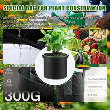 3pcs/Set 5 Gallon / 7 Gallon / 10 Gallon Heavy-Duty Aeration Fabric Grow Bags, Thickened Non-Woven Planter Pots With Handles For Fruits, Vegetables And Flowers - Black - View 2