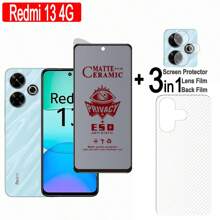 3in1 Privacy Screen Protector Redmi 14C 13C / Redmi 13 4G 5G Anti-Spy Privacy Tempered Glass Soft Film Screen Protector + Carbon Fiber Back Film + Camera Lens Film Gift For Birthday, Family, Friends Phone Screen Protector, Phone Accessories