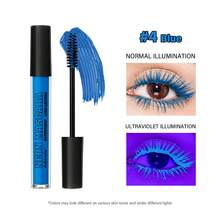 lakerain 1pc Fluorescent Colored Curling Waterproof Sweat-Resistant Long-Lasting Mascara, Suitable For Halloween, Festivals, Cosplay - 彩色 - 查看 17