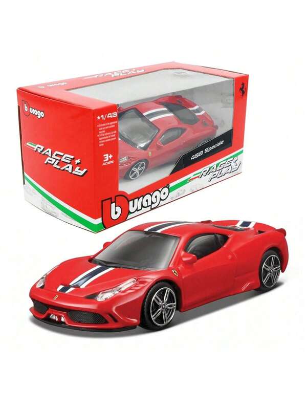 Burago 1/43 Maßstab Ferrari 458 SPECIALE Simulation Diecast Auto Modell Legierung Druckguss Fahrzeug Modell Auto Spielzeug Hardcover Geschenkbox Version perfektes Geburtstags- oder Weihnachtsgeschenk
