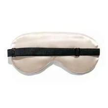 1pc Champagne Color "Good Night" Embroidery Logo Lightweight Polyester Fabric Eye Mask, Sleep Accessory - Champagne - View 5