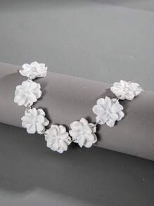 imoli 1 Peça Colar de Flor de Resina Única de Moda Minimalista de Primavera/Verão, Joia Elegante e Romântica Adequada para Uso Diário e Qualquer Ocasião, Presente Perfeito