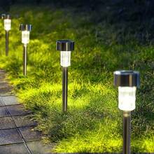 10-Piece Solar LED Lights, Outdoor Solar Stainless Steel Lights, IP44 Solar Landscape Decorative Lights,20mAh,Suitable For Courtyards, Lawns, Pathways, Decks, Driveways, Gardens, Festival Parties, And Courtyard Walkway Decoration - Ánh sáng trắng - Xem 3