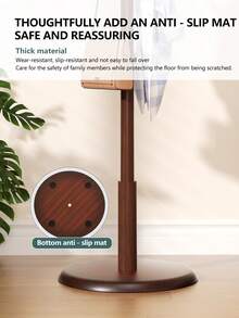 LKZ Solid Wood Coat Rack, Free Standing Tree-Shaped Coat Rack With 8 Hooks, Max Load 40kg, Suitable For Hats, Bags, Clothes And Scarves, Can Be Placed In Bedroom, Living Room, Office And Entryway - Brown - View 6