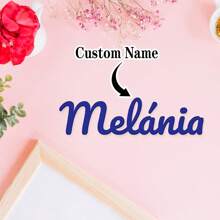 1pc Custom Name Pink/Gold/Silver/Blue Decorative Acrylic Name Plaque, Perfect For Wedding, Birthday, Anniversary, Mother's Day,Room Decoration Stuff Room Decor Bedroom Decor Christmas Thanksgiving Halloween Graduation Party Celebration Decoration, Home Decor, Room Decoration Back To School