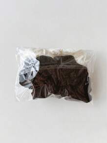 1pc/3pcs New Pleated Scrunchie 4.33in Large Size Elegant Brown Hair Ties Solid Color Versatile Hair Accessories Suitable For Commuting, Work, Outing, Travel, Party, Washing Face, Mask Applying, Outfit Matching