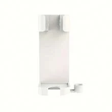 1pc Multifunctional Wall-Mounted Straightener Holder & Organizer - No Assembly Required Adhesive Bathroom Storage Rack With Comb Clips, Plastic Space Saving Design, Practical Shelf Back To School