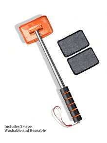 1pc/3pcs/5pcs Windshield Cleaning Tool Set - Extendable & Detachable Handle, Microfiber Cloth Car Glass Cleaning Brush, Car Windshield Squeegee, Suitable For Auto Detailing, Windshield, Truck, SUV, RV And Home Windows, Car Cleaning Kit, Car Glass Cleaner, Windshield Cleaner