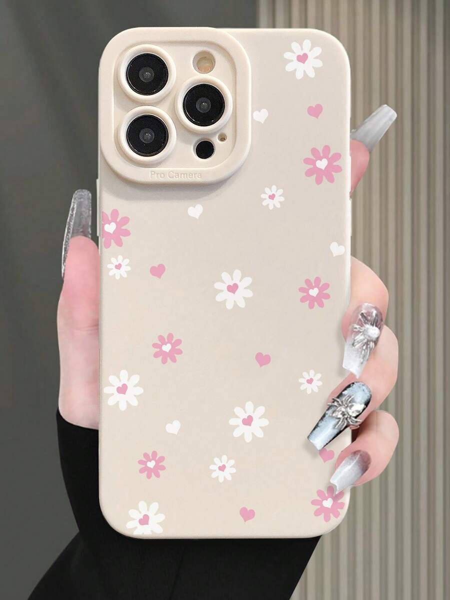 Flower Chrysanthemum Pattern Painted Lightweight Shockproof Phone Case Compatible With IPhone Compatible With Samsung Compatible With Xiaomi 11/12Pro/12/12X/13Pro/14Pro/15Pro/X3pro/ Compatible With Redmi 10/9/Note9/12c/Note11pro/Note8Pro/9C/9a, Stylish And Protective Phone Cover Waterproof Anti-Fall Scratch Resistant, International Version, Not The Domestic Version - Multicolor - View 1