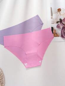 7pcs/Pack Women Seamless No-Show Panties, Multi-Color, Sports & Casual Comfort Triangle Briefs - Multicolor - View 6