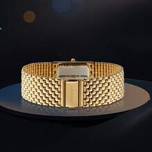 BERNY Men's Golden Stainless Steel Business Quartz Watch-Square Dial With Date Indicator,30M Water-Resistant,Luxurious & Minimalist,Ideal For Business & Casual Occasions - 金色 - 查看 4