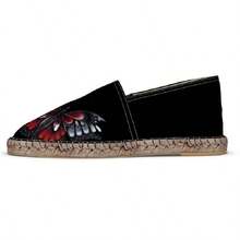 Women's Caricature Black Loafer Espadrilles - Black - View 3