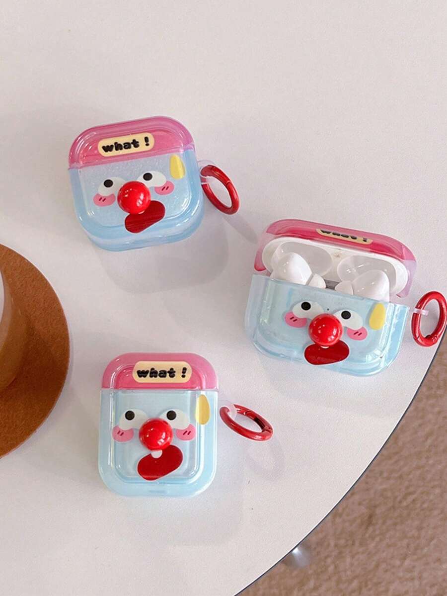 1 件红鼻子表情蓝牙耳机盒适用于 Apple 1/2/3/4、Pro/Pro2 保护套