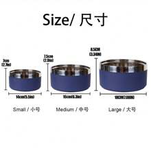 1pc Stainless Steel Pet Bowl, Anti-Slip And Anti-Spill Design, Large Capacity For Medium & Large Dogs Food And Water - Multicolor - View 8