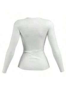 KIT 4 Women's Second Skin Shirt UV+50 Sun Protection Long Thermal T-Shirt Winter And Summer Fashion GJR Modas - 白色 - 查看 3