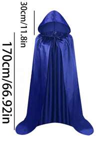Mantello da adulto per Ognissanti, mantello della morte in tessuto colorato, mantello di demone mago, veste da mago medievale, mantello del Grim Reaper, accessorio da bar e discoteca, costume da festival