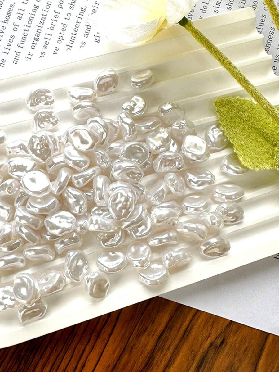 50pcs Irregular Pearl Beads, Versatile & Practical