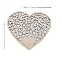 Wedding Guest Book Alternative, Guest Book Wedding Reception With 90 PCS Wooden Hearts Guest Book Signs For Wedding Anniversary Birthday Party Baby Shower