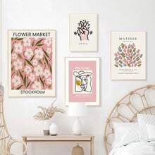 1 PIEZA Pintura en lienzo de arte de pared con pósteres y estampas abstractas de Picasso, William Morris, Matisse, para decoración del hogar bohemia en la sala de estar o café, con opción de marco