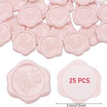 CYFUN DESIGN 20/25 PCS Eucalyptus Pattern Real Wax Sealing Stickers Self-Adhesive Wedding Invitation Envelope Seal Stickers For Decorating Wedding Invitations, Gifts,Back To School,School Supplies