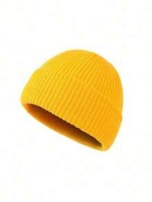 1 件男女通用纯色针织帽，男孩和女孩的保暖滑雪帽，Y2K 风格户外防寒针织帽，多功能且温暖，适合冬季日常穿着 - 針織帽 - 查看 14