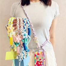 1 Stück verstellbarer Blumen Handy-Umhängeband, süßer abnehmbarer Schultergurt für Outdoor-Reise-Handyhalter gegen Verlust