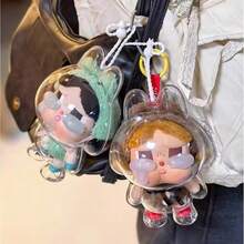 Crybaby Crying Doll Series Clear Acrylic Protective Case - Transparent Storage Cover For Collectible Figurines, Dustproof Display Box With Pink Hat Character Design, Ideal For Home Decor And Party Favors (Doll Not Included), Doll Accessories - Multicolor - View 4