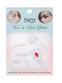 Rhinestone Studded Eye Makeup Sticker, Shiny Faux Rhinestone 3d Face Jewel Sticker, Suitable For All Seasons, Music Festival, Cosplay, Party, Photography, Daily Accessory (Abs Resin) Halloween - Multicolor - View 17