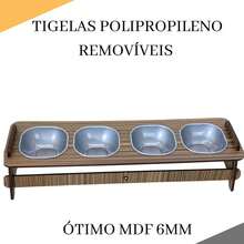 Elevated Feeder With 4 Bowls For Dogs And Cats With Lids - Rust Brown - View 6