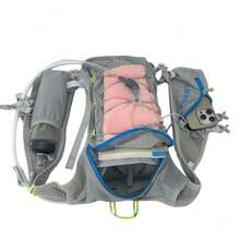 1 件轻质男女通用尼龙马拉松背包、多口袋徒步背包、骑行水袋包（不含水袋）