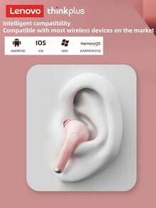 Lenovo LP40PRO Bluetooth Earphones, Half In-Ear HIFI Sound Quality, Long Battery Life, High-Definition Call, Smart Touch Control, Sweat-Proof, With Microphone, Wireless Earbuds For Music & Sports - 黑色 - 查看 9