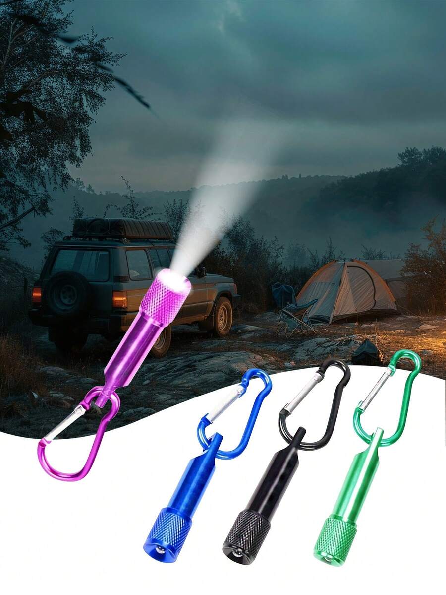 4pcs/1pc Mini LED Keychain Flashlight - Multicolor Mini Flashlight Keychain For Outdoor Camping, Hiking Gear And Emergency Lighting. Mini LED Flashlight Keychain - Multiple Colors Available, Super Bright Portable Keychain Flashlight, Powerful Keychain Light, Great Gift For Parties, Halloween, Thanksgiving, Christmas, Mother's Day And More - Holiday Gift | Keychain Gift Set