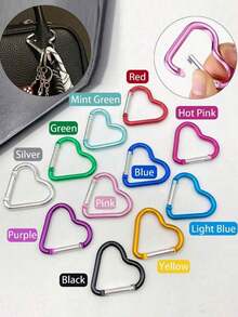 4件装铝制星形登山扣创意弹簧钩钥匙扣户外露营徒步配件旅行必备品