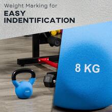 HOMCOM Soft Kettlebell, 10kg Kettle Bell With Non-Slip Handle For Home Gym Weight Lifting And Strength Training - Blue - View 5