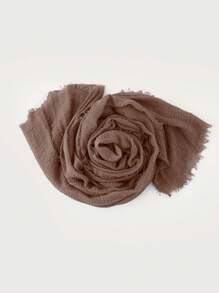 1pc Solid Color Soft Bubble Scarf Shawl Hijab