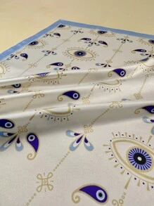 1 pièce Bandana pour femmes avec impression de chaînes d'yeux Y2K