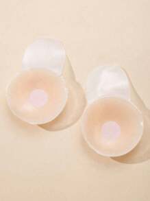 5pairs Reusable Seamless Silicone Nipple Covers, Invisible Breast Lift Tape, Anti-Slip Pasties, Solid Color Bra Accessories, Silicone, Hand Washable.