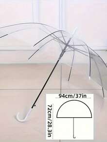 1/6pcs Elegant Transparent Bridal Wedding Umbrella - Waterproof Bride Shower Gift And Bachelorette Party Photo Prop, Suitable For Outdoor Ceremony, Rainy Day Backup Umbrella And Bridesmaid Gift - Vintage Style Parasol, Spring Summer Picks, Brides Maid Gifts, Room, Bedroom Decor, Bedroom Decor, Beach, Travel, For Men, For Women, Vacation,Cute Stuff - White - View 12