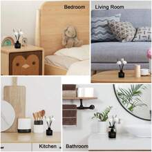 1pc 50ml Plant Flower Fragrance Series Small Square Bottle Fireless Aromatherapy Essential Oil Bedroom Living Room Fragrance Incense Ornaments Home Air Freshener