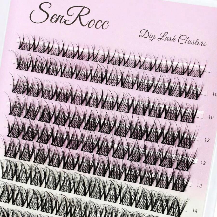 Lash Clusters Extensions 240pcs Individual Lashes 14-18mm Mixed Long Natural Look DIY Eyelash Extension Supplies C Curl Individual Eyelashes Faux Mink Cluster Lashes 0.07 (40D-0.07C-14-18mm)