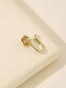 1 件金色玫瑰花 U 型鼻夹，无需穿孔鼻环，适合女性日常佩戴 - 金色 - 查看 5