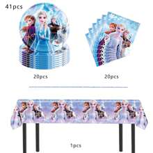 Disney Disney Frozen Party Supplies, Included Birthday Banner,Hanging Vortex,Plate,Napkins,Paper Cups,Tablecloth For Frozen Party Decorations,Frozen Birthday Party Decorations,Disney Frozen Tableware,Disney Princess Elsa Party Decorations